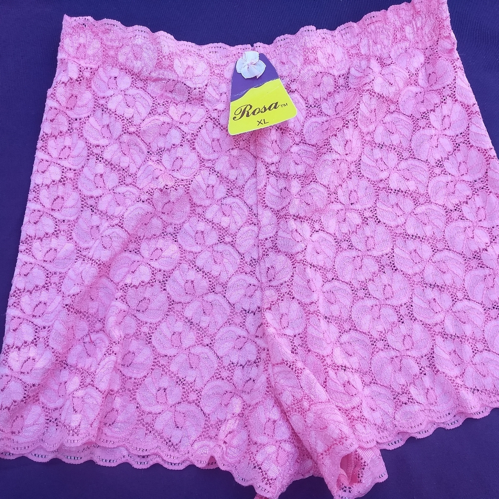Lacy under shorts